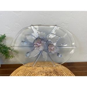 Mikasa Original Walther-Glass Calypso Oval Canapé Plate Made In Germany